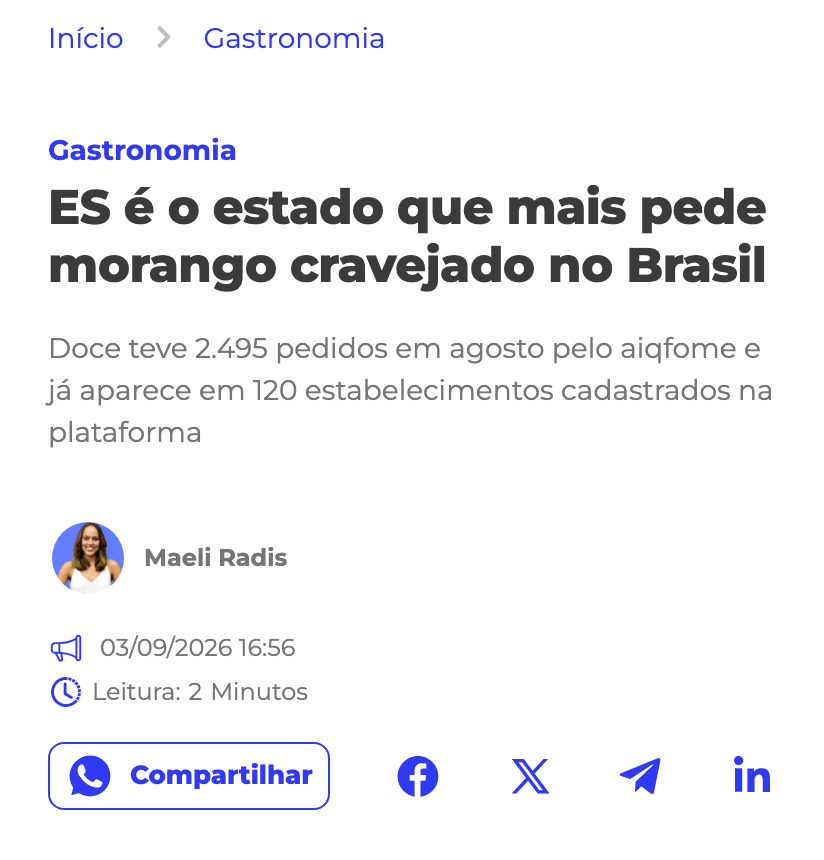 Manchete do Folha Vitória: O Espírito Santo é quem mais pede no Brasil